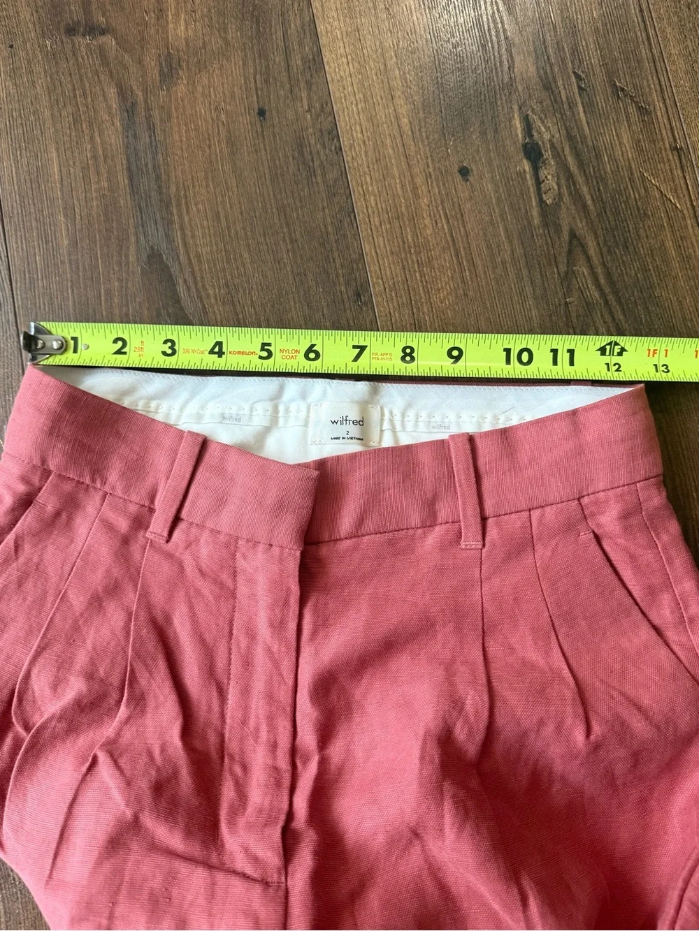 Wilfred Aritzia Pink Linen Lyocell Wide Leg Pants Women’s Size 2 High Rise